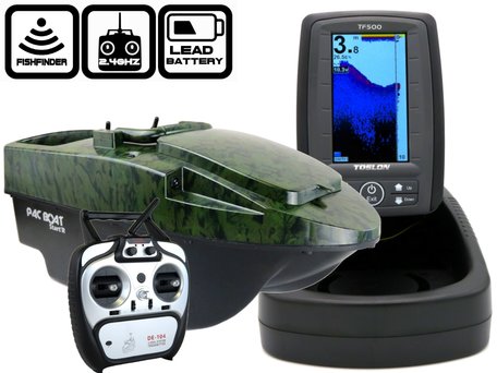 Anatec Pacboat Start'R Evo Camo Ivy met Toslon TF-500 Fishfinder