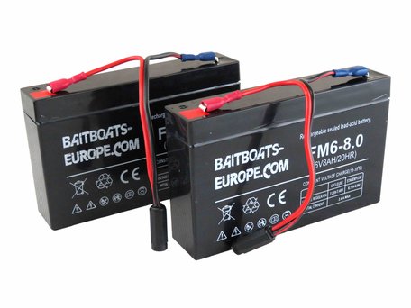 BaitBoats-Europe.Com Voerboot Lood Accu 6volt 8ah