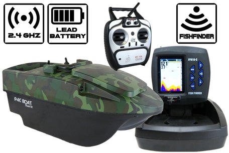 Anatec Pacboat Start'R Evo Forest Camo met Sight Tackle Kleuren Fishfinder